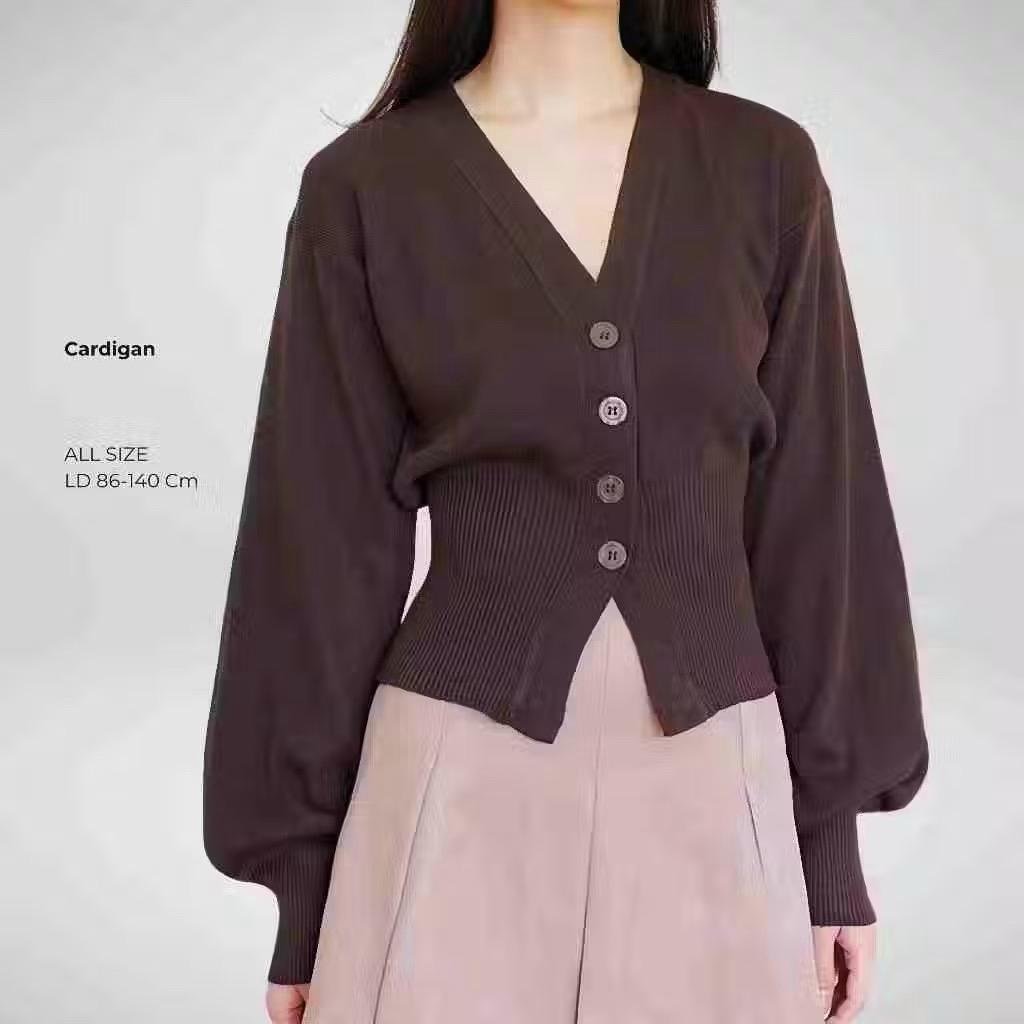 Jual Xiena V Neck Cardi - Cardigan Rajut Wanita | Shopee Indonesia