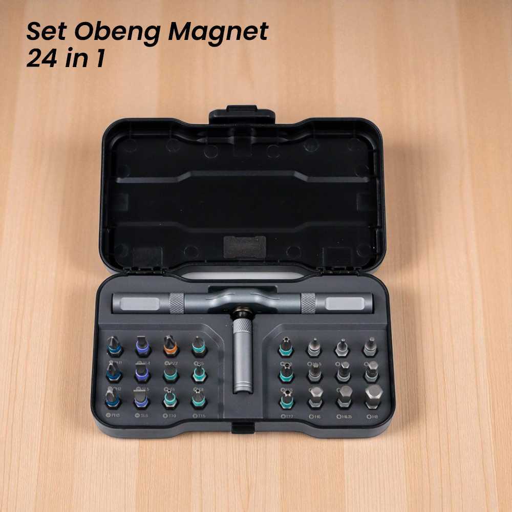 Jual ( ORI ) ATuMan 24 in 1 Ratchet Wrench Screwdriver Set Obeng Magnet ...
