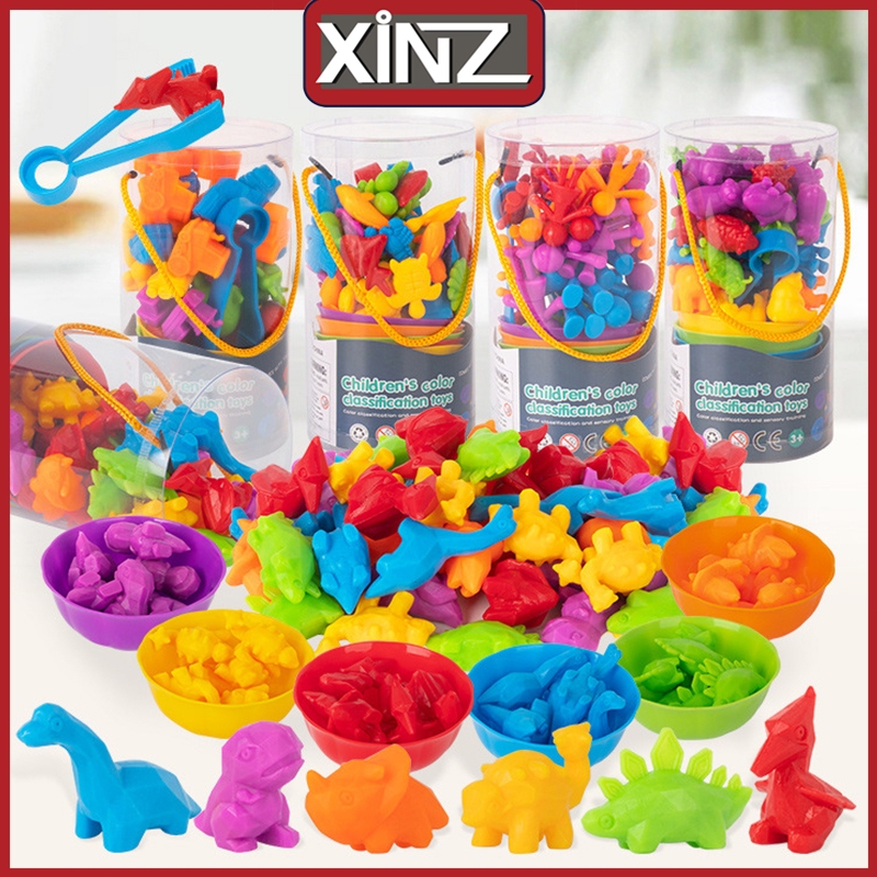 Jual XiNZ Counting Animals Matching Game Color Sorting Toys Mainan Anak ...