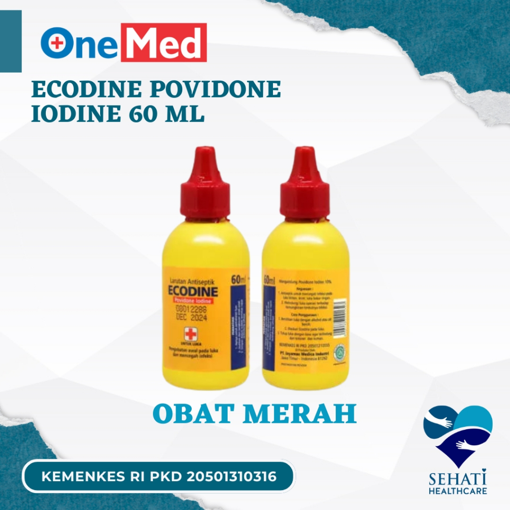 Jual Onemed Ecodine Povidone Lodine 60 ml p3k Obat Luka Merah Sejenis ...
