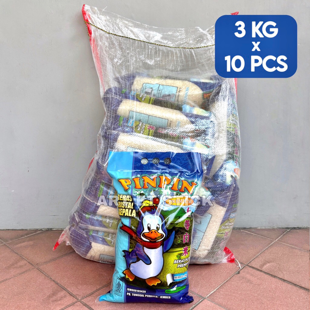Jual Beras Pinpin 3 Kg x 10 Pack (1 Karung 30 Kg) | Shopee Indonesia