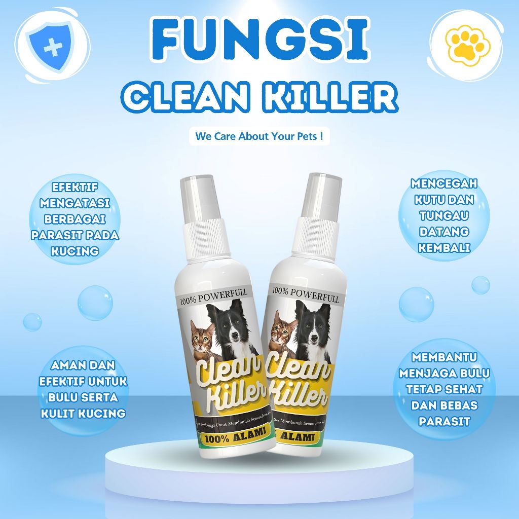 Jual Clean Killer Obat Kutu Spray Ampuh Mengatasi Kutu Dan Telur Kutu ...
