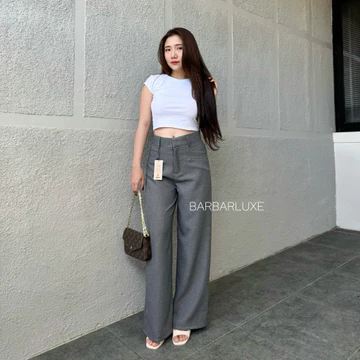 Celana Highwaist Araa Pants Celana Kulot Highwaist Loose Pants Wanita Dewasa Panjang Premium Wol
