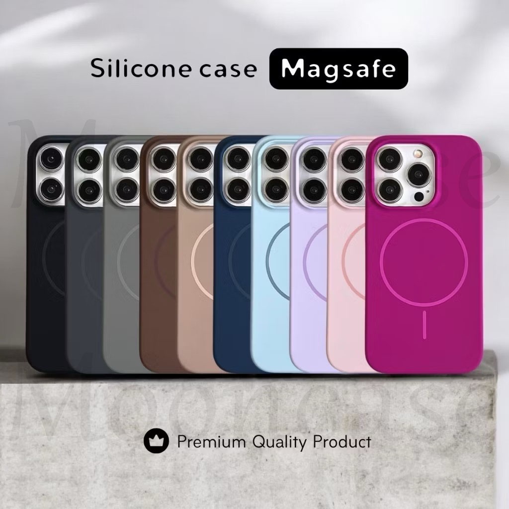 Jual MOONCASE (1-4) Case IPhone Magsafe Silicone Liquid Premium 11 12 ...
