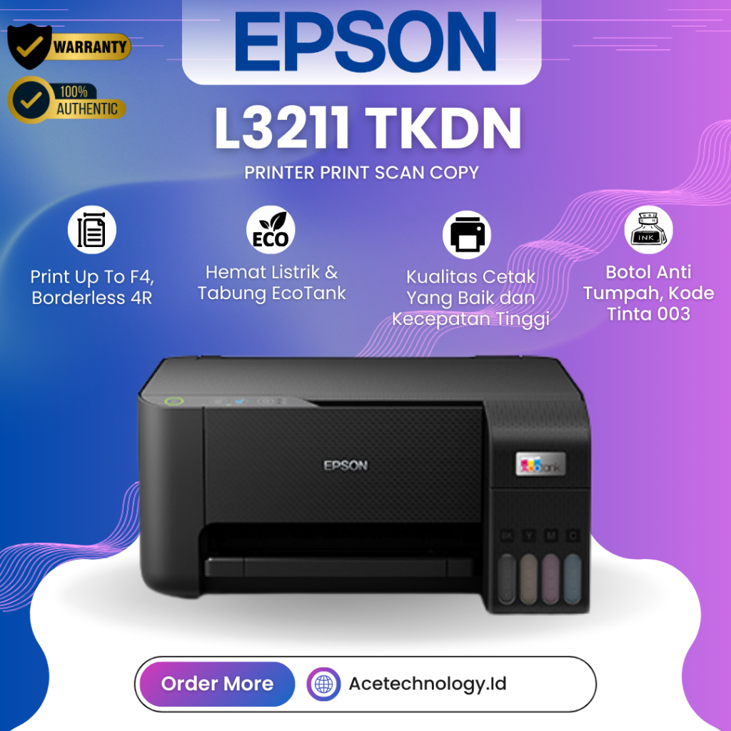 Jual Printer Epson L3211 EcoTank – All-in-One Multifungsi A4 Original ...
