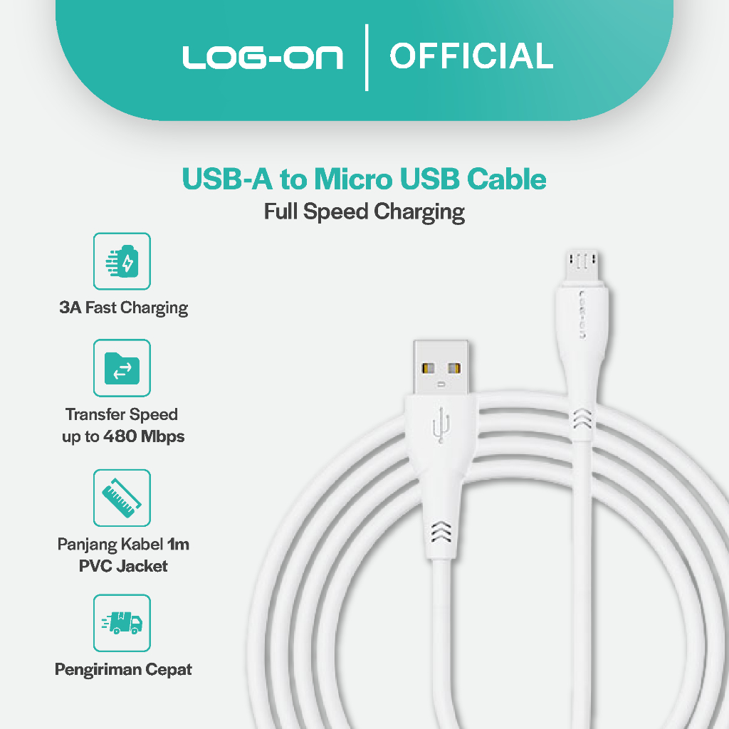 Jual LOG ON Kabel Data Fast Charging 3A MICRO For Samsung Android ...