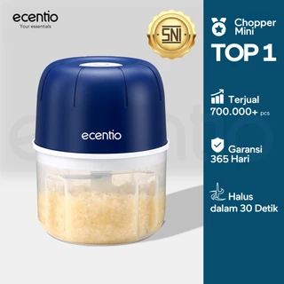ecentio Mini Chopper Blender 6 pisau 250ml Portable Penggiling Bumbu Dapur Portable Penumbuk bawang biru gelap