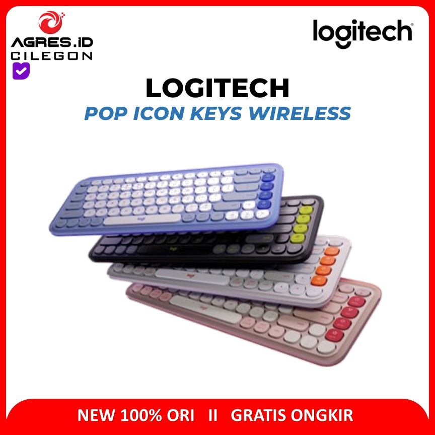 Jual Logitech Pop Icon Keys Wireless Keyboard Garansi Resmi LOGITECH ...
