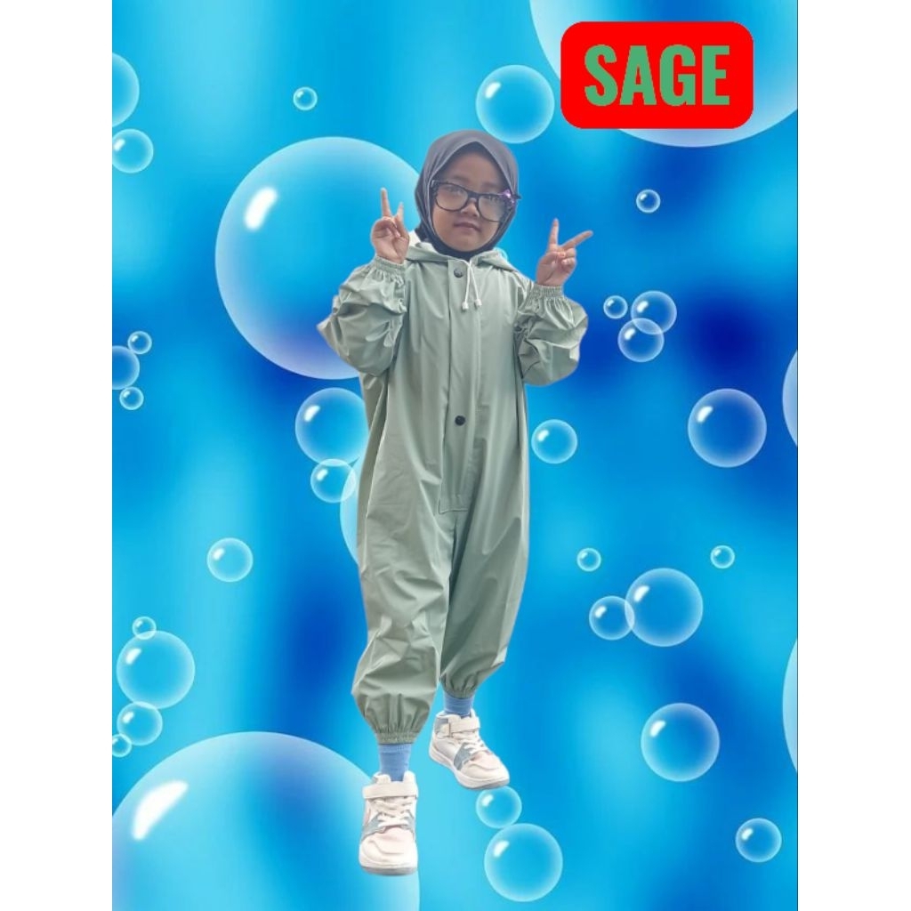 Jas Hujan Jumpsuit Anak Laki-Laki & Perempuan foto 3