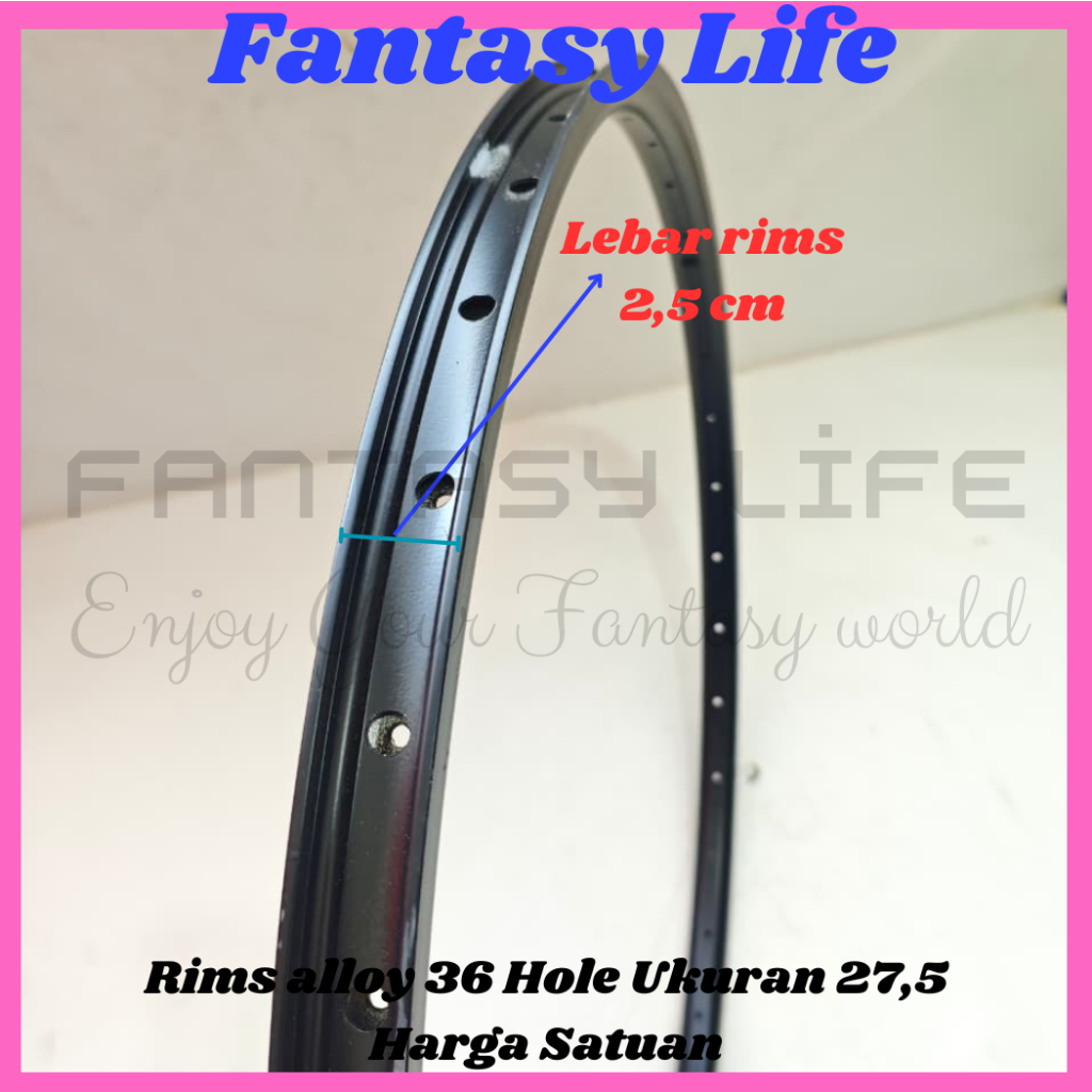 Jual Fantasy Rim rims lingkar velg 36 hole alloy doublewall sepeda mtb ...