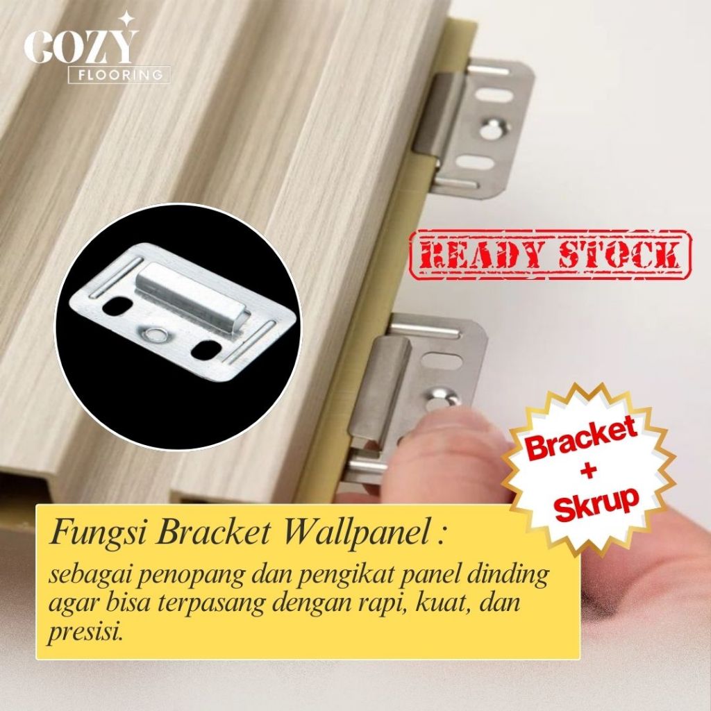 Jual Klip bracket dan skrup wallpanel | bracket WPC panel dinding ...