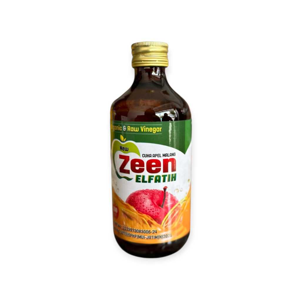 langsung kirim cuka apel zeen elfatih kemasan 330 ml murni  asam lambung kolesterol maag