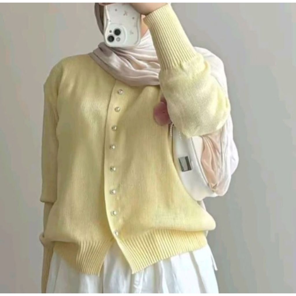 NR Cardigan Rajut Kancing Atasan Baju Wanita Knitwear Cardigan