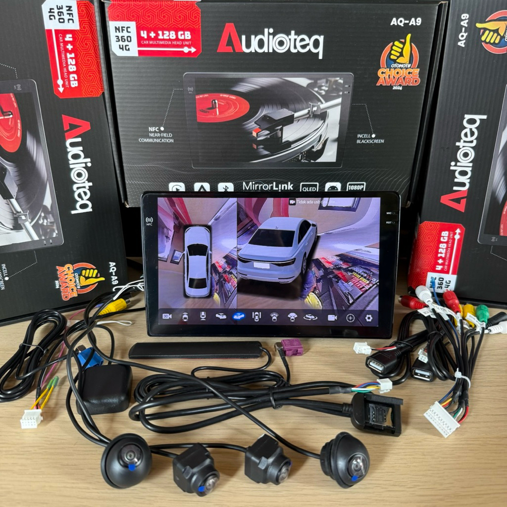 Jual PAKET ANDROID + KAMERA 360 HEAD UNIT ANDROID AUDIOTEQ GSM 4G - NFC ...