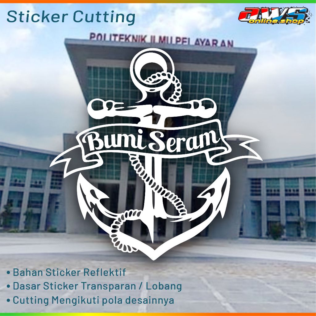 Jual Sticker Cutting Jangkar PIP Bumi Seram Custom Nomor Angkatan ...