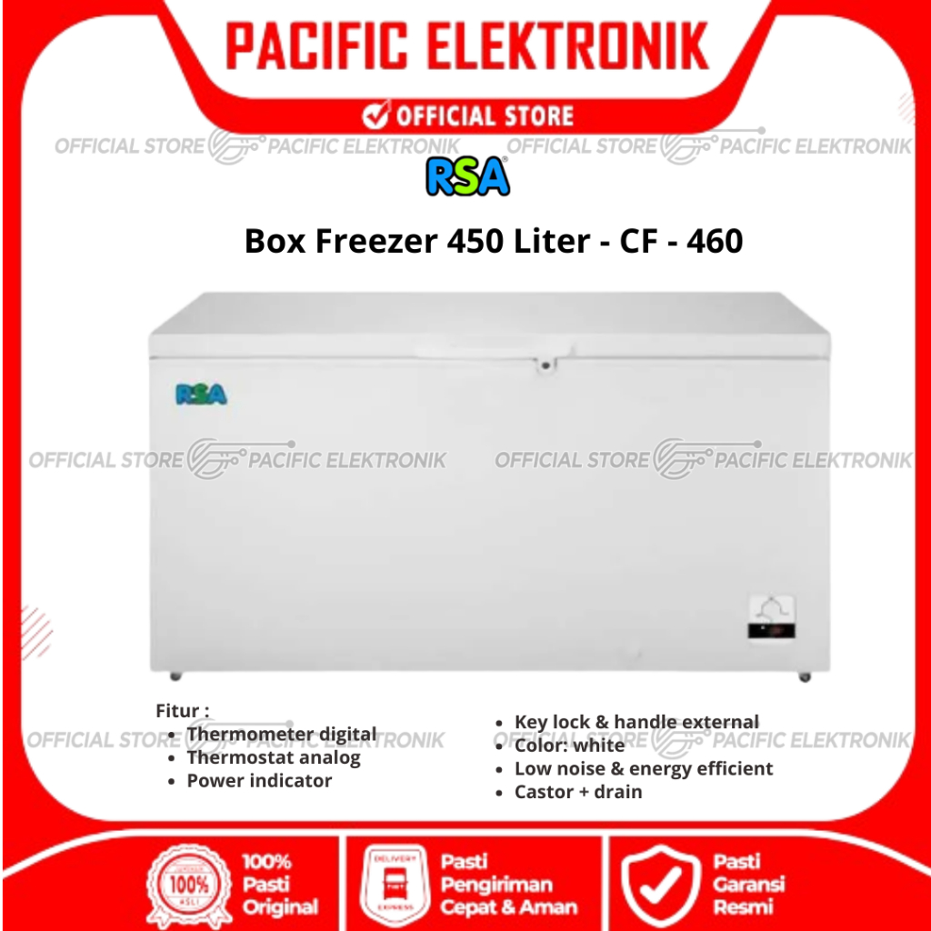 Jual Box Freezer / Chest Freezer RSA 450 Liter CF-460 / CF460 | Shopee ...