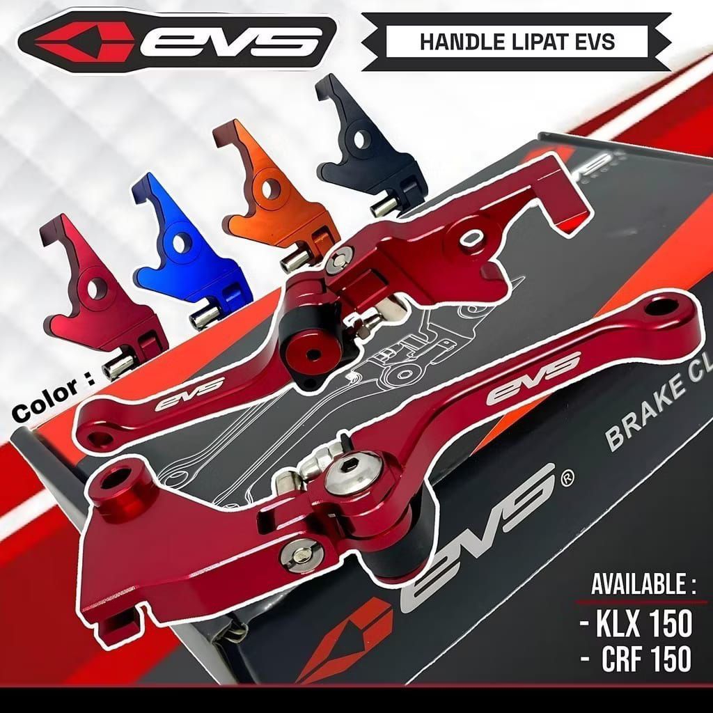 Jual HANDLE HANDEL TUAS REM BRAKE EVS SET KANAN LIPAT FULL CNC KLX 150 ...