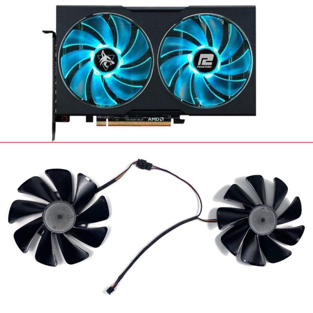 Jual Fan kipas Rx 6650 6600 XT Powercolor Hellhound 95mm 4pin DIY OEM ...