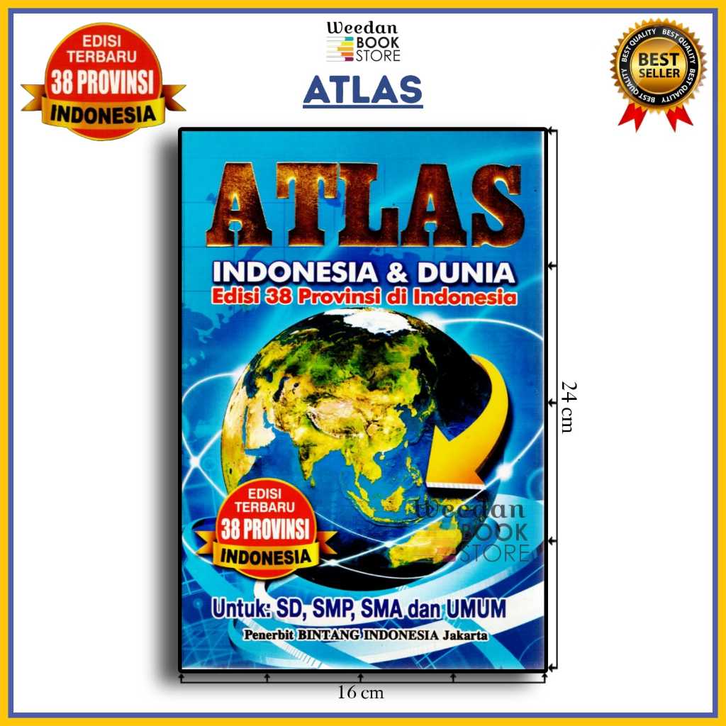 Jual Atlas Indonesia dan Dunia Edisi Terbaru 38 Provinsi | Shopee Indonesia