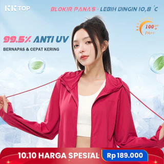 KKTOP Jaket Anti UV Wanita Hoodie Olahraga Jaket Airism Sport UPF50+ (J010)