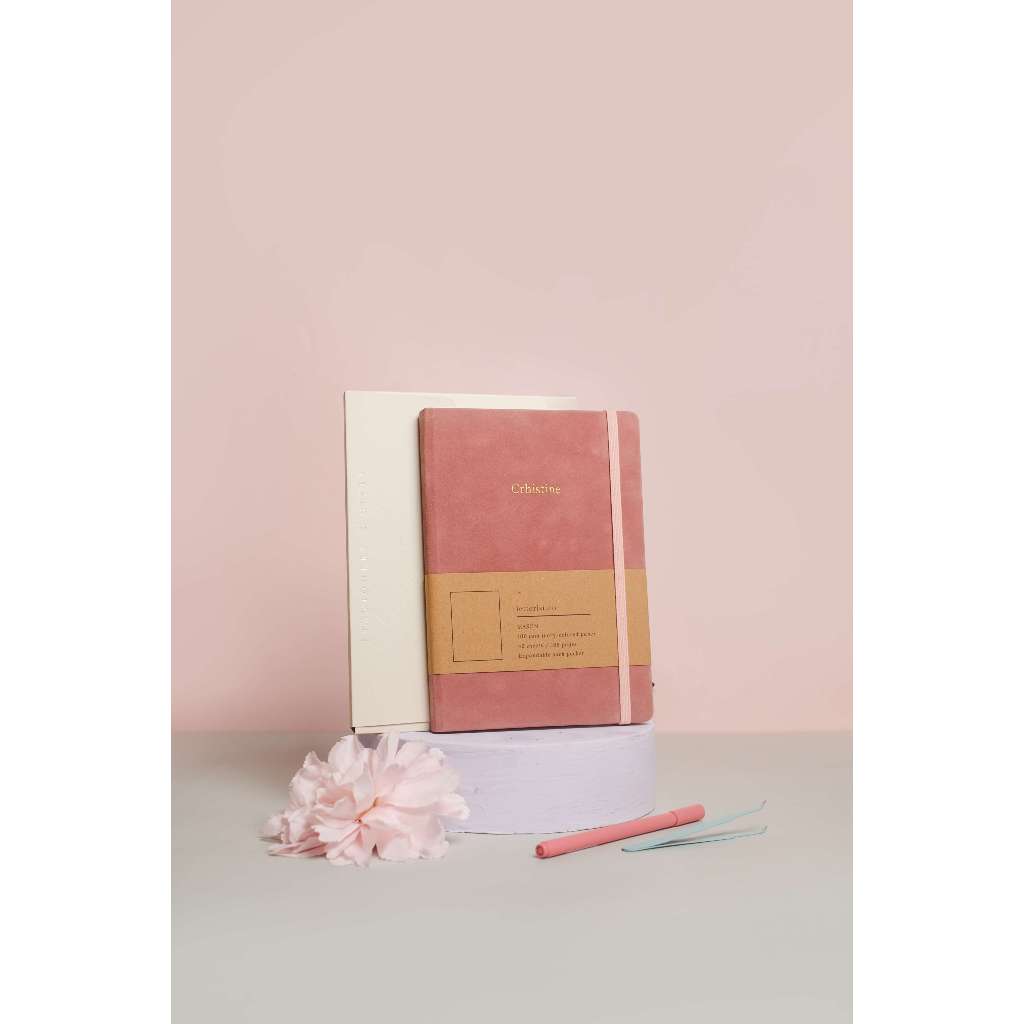 Jual Mason Suede Pink Rose Notebook / Diary / Journal / Custom Agenda ...