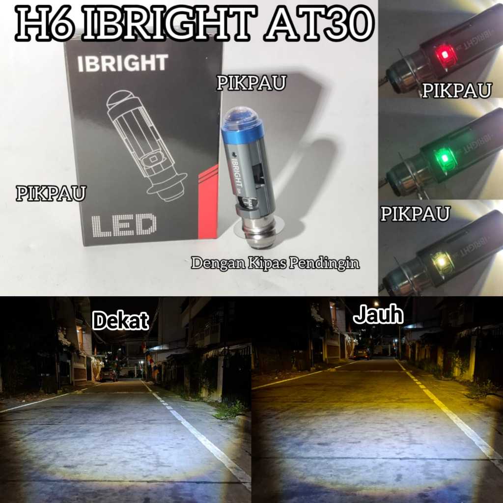 Jual IBRIGHT Lampu Utama LED H6 AT30 Dengan Kipas Pendingin | Shopee ...