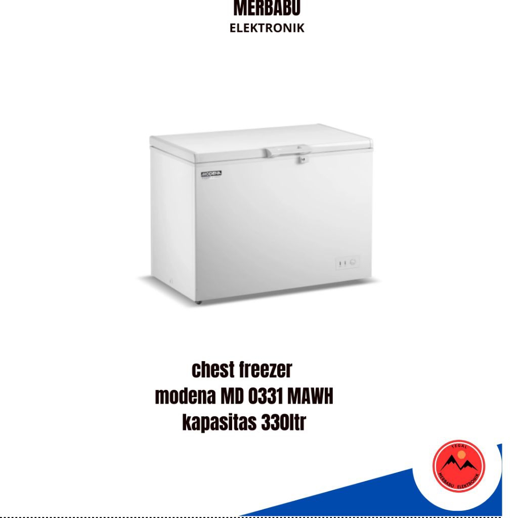 Jual Freezer box modena MD 0331 MAWH kapasitas 330L | Shopee Indonesia
