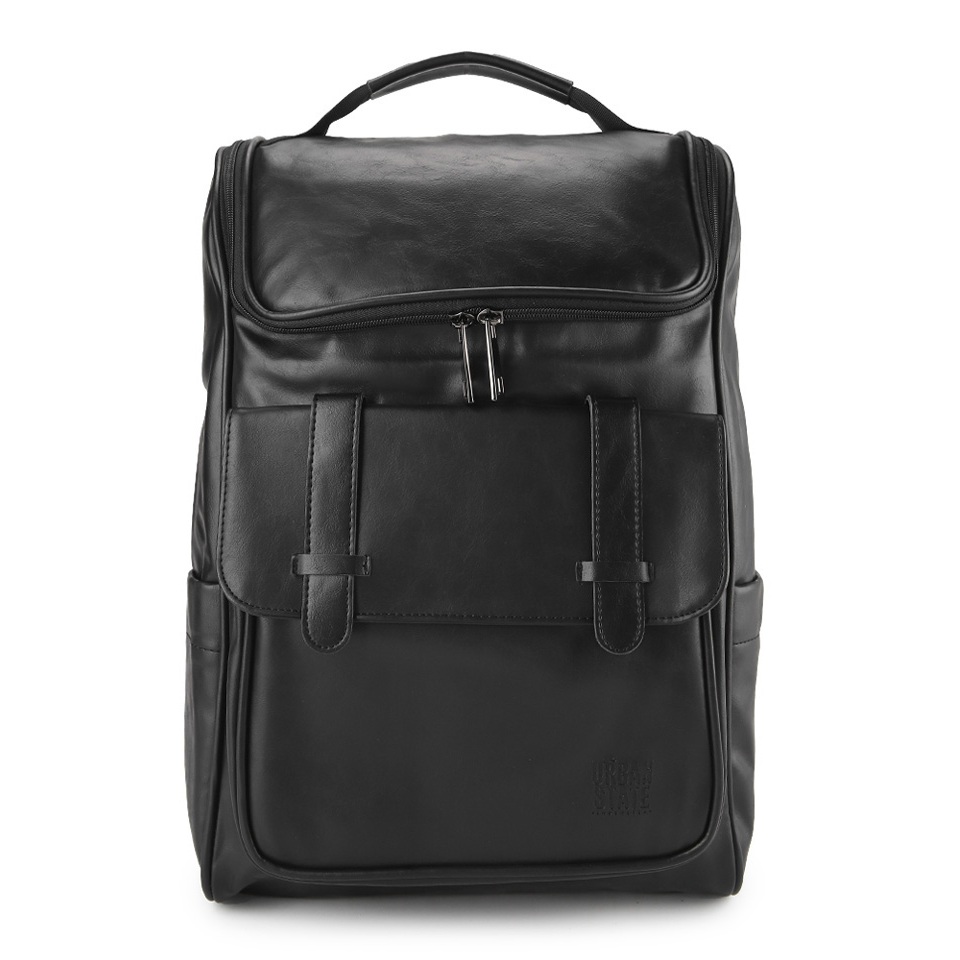 Jual Urban State - Distressed Leather Expedition Backpack - Black ...