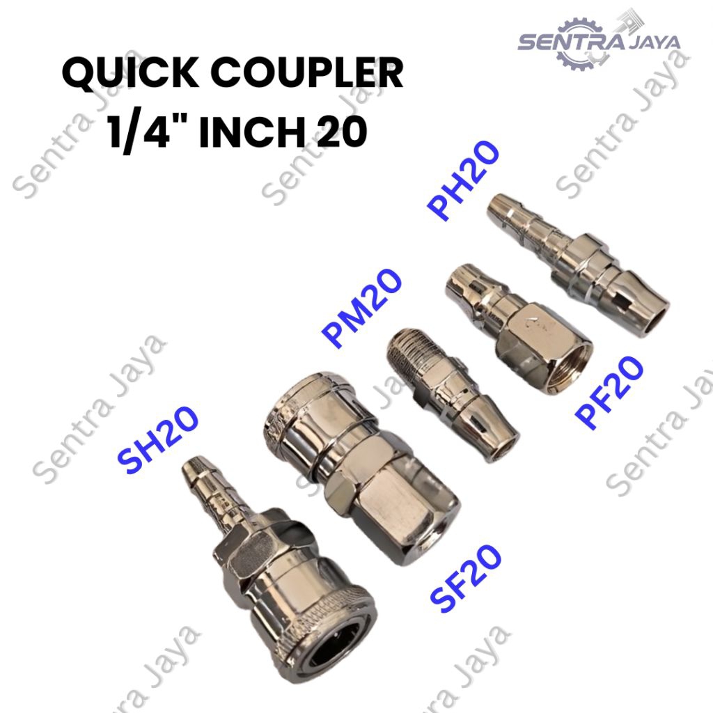 Jual Quick Coupler Connector Angin Neple Kompresor Universal Drat 1/4 ...