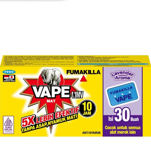 Jual Fumakilla Vape Mat 1.1mv Obat Nyamuk Elektrik Refil isi 30 ...