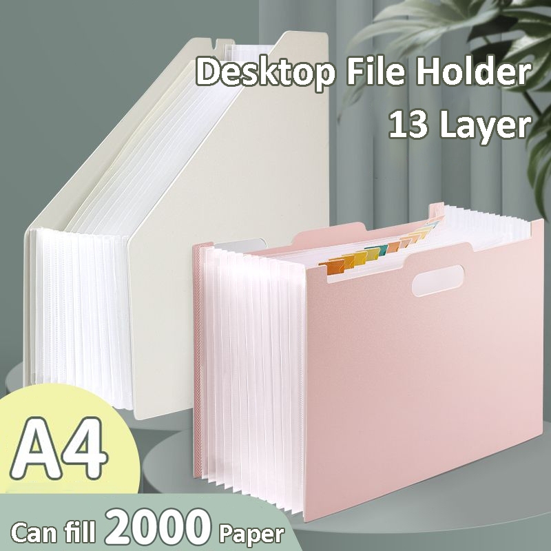 Jual 13 Layer A4 Standing File Folder A4 Document Bag Desktop Pemegang ...