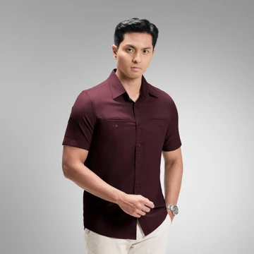 CUTOFF Parker Double Pocket Workshirt Kemeja Kerja Oxford Polos Pria Pendek