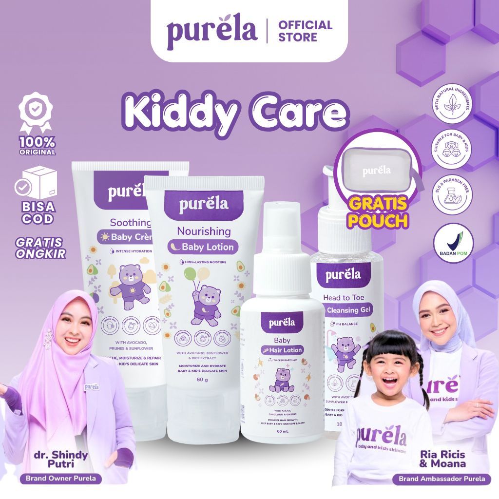 Jual PURELA Skincare Newborn Paket Baby Care Soothing Cream Lotion ...