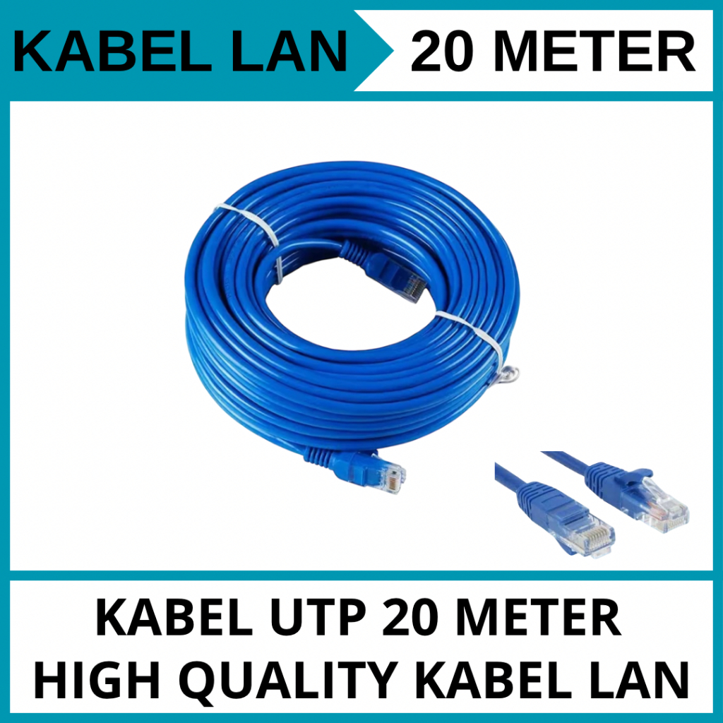Jual KABEL LAN 20 METER RJ45 CABLE UTP CAT 5E | Shopee Indonesia