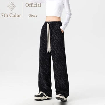 7th Color Celana Bahan Jatuh Celana Panjang Wanita Celana Kulot Celana Santai Elegan