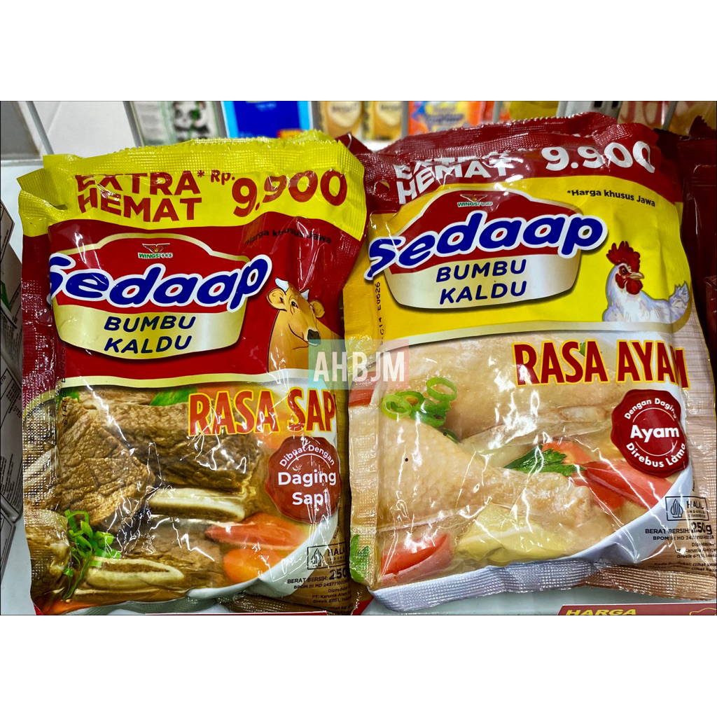 Jual Sedaap Bumbu Kaldu ada Rasa Ayam dan sapi kemasan 250 g | Shopee ...