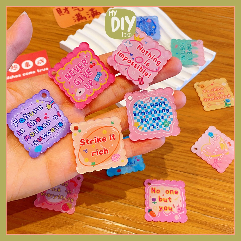 Jual Bahan Bandul Bag Charm Acrylic Gantungan Kunci Akrilik Keychain ...