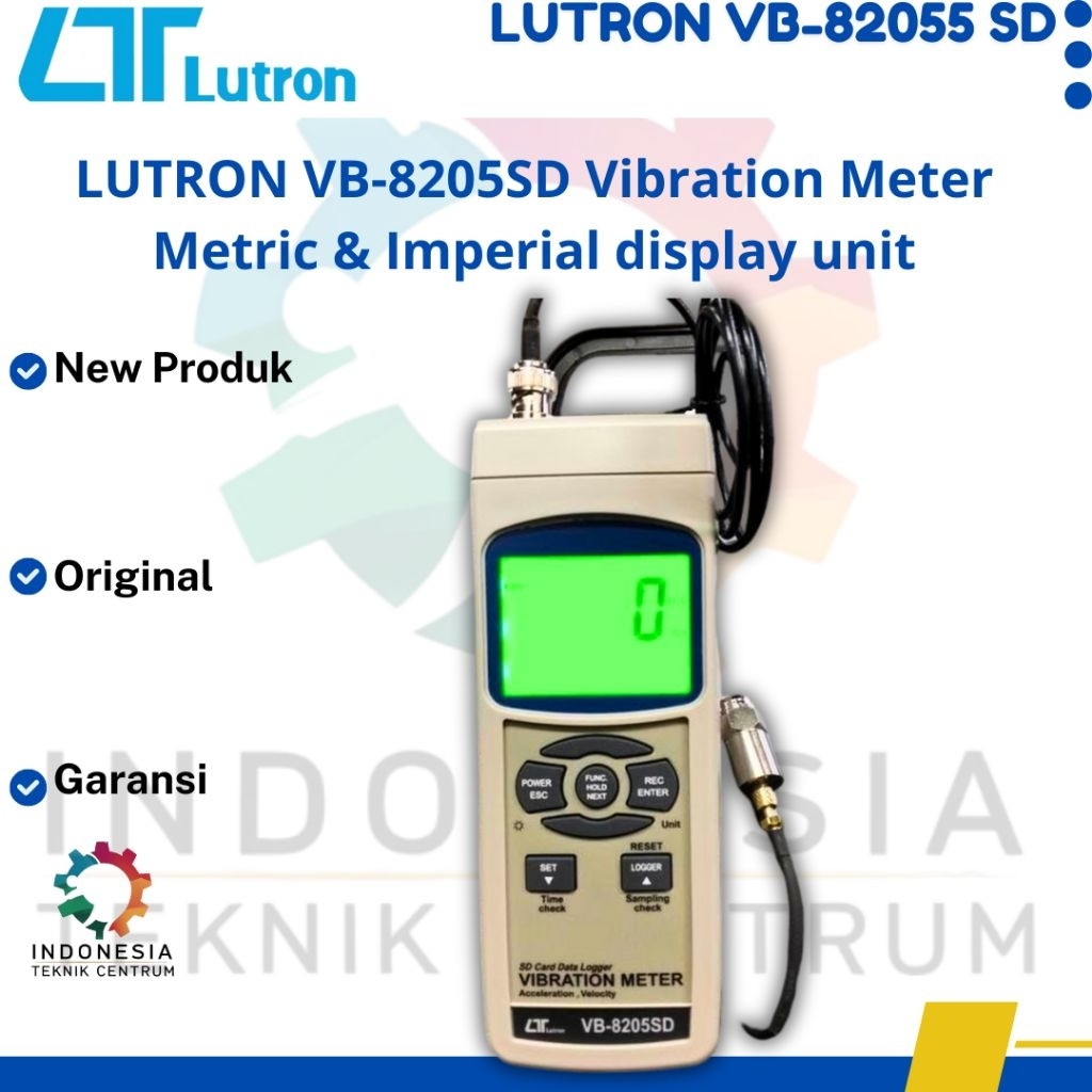 Jual LUTRON VB-8205SD Vibration Meter Metric & Imperial display unit ...