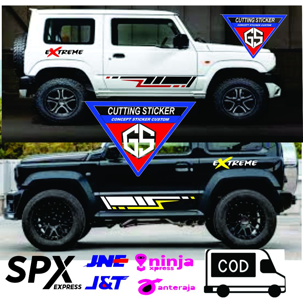 Jual stiker list mobil jimny katana stiker list body mobil jeep ...