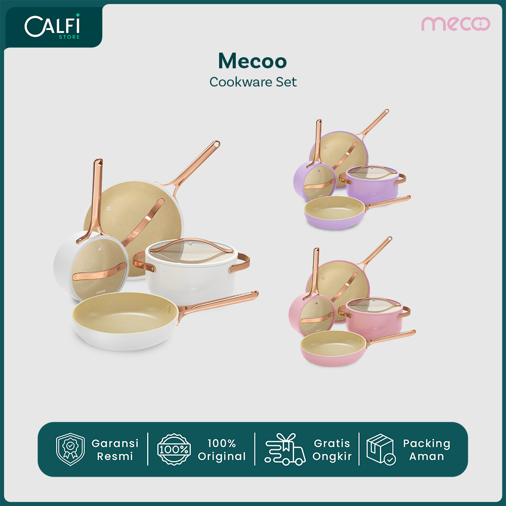 Jual Mecoo Most Aesthetic Premium Non-stick Cookware Set 7 PCS Granit ...