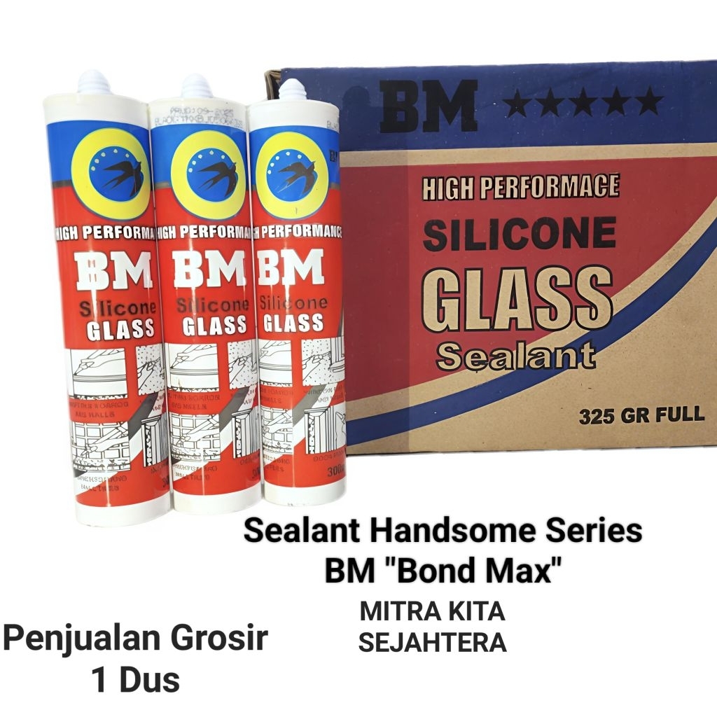 Jual LEM KACA BOTOL HANDSOME BM / SILICONE SEALANT ASAM HANDSOME BOND ...