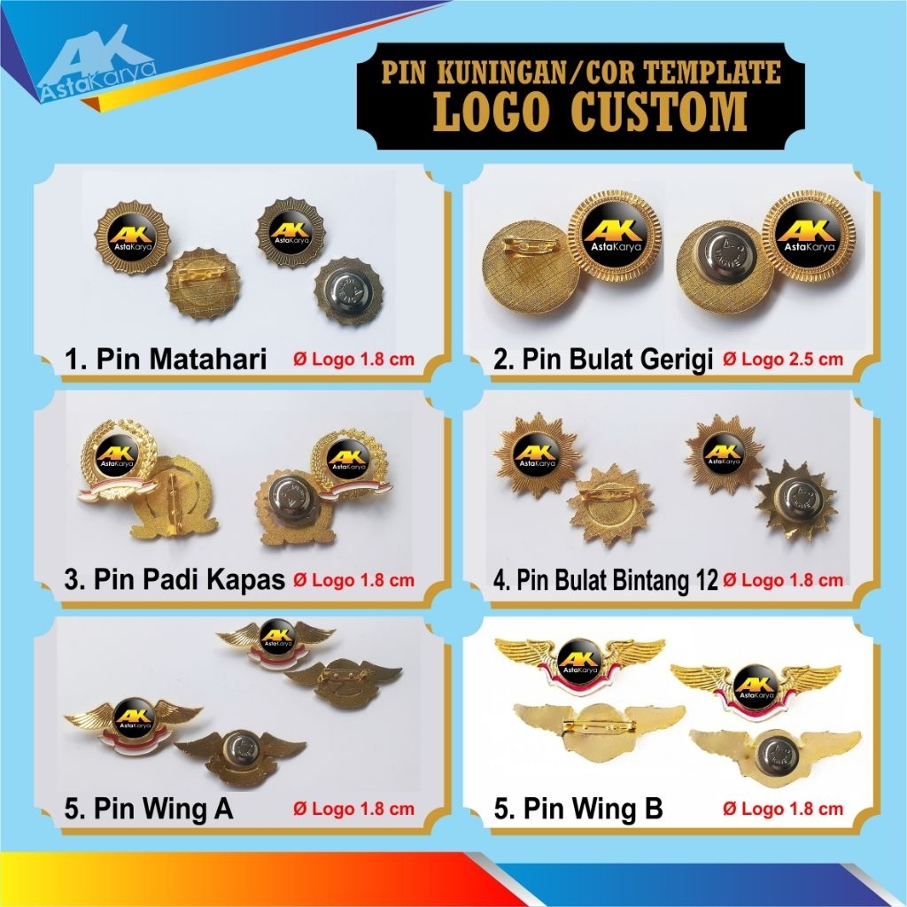 Jual Pin Kuningan / Cor Template Logo Custom | Shopee Indonesia