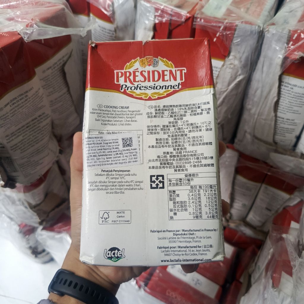 Jual President Cooking Cream UHT 18% Fat 1 Liter – Krim Masak Serbaguna ...