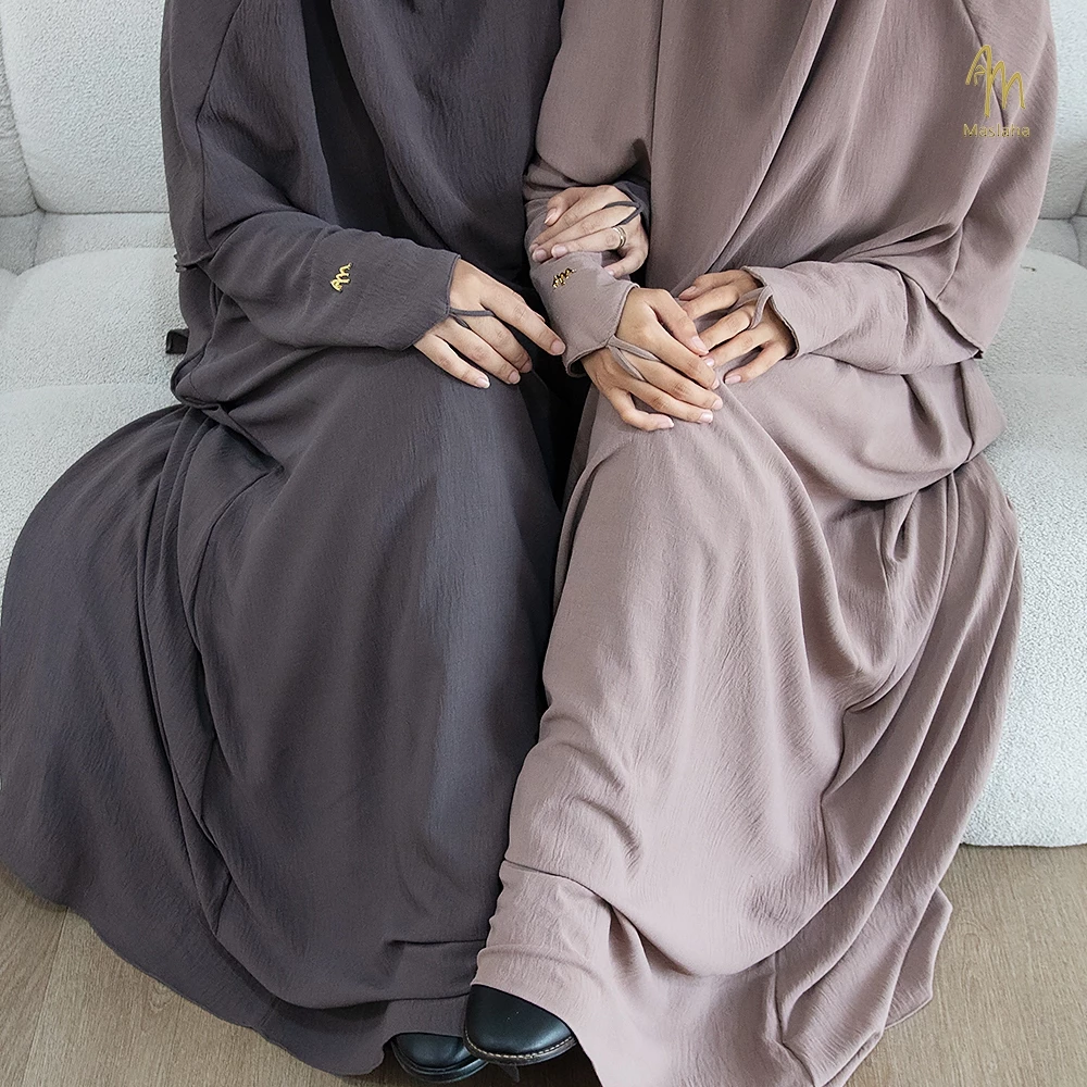 gamis katun adem tidak nerawang abaya crinkle premium mudah dipadukan hijab