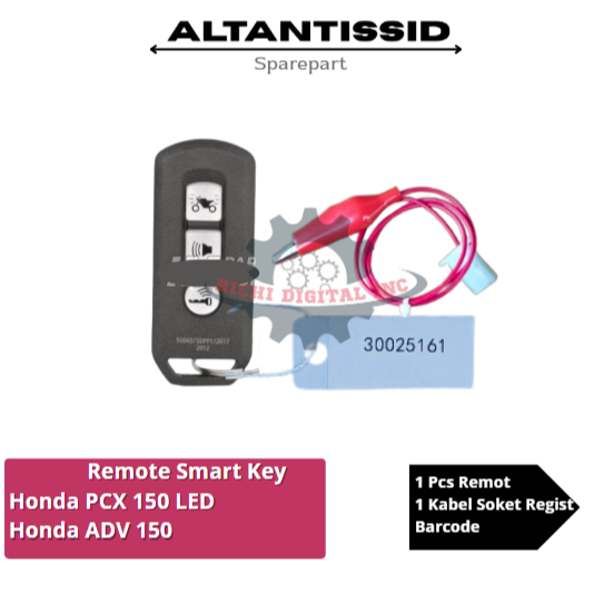 Jual Remote Keyless Smart Key Honda PCX ADV 150 Original (Tombol 3 ...