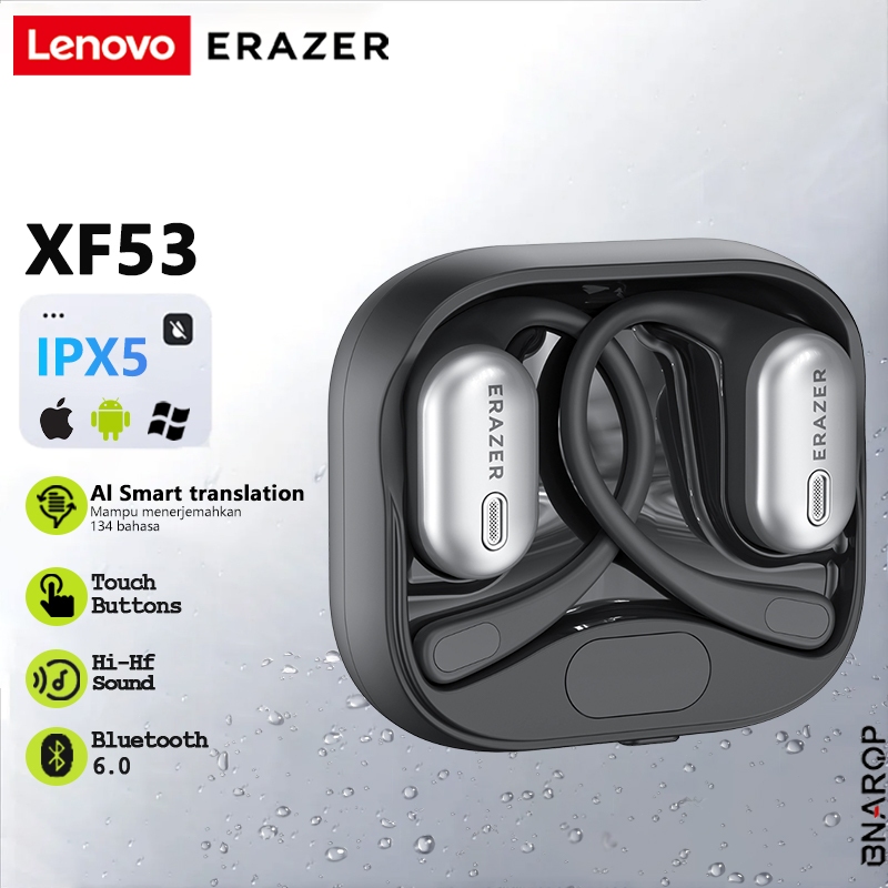 Jual Lenovo ERAZER XF53 Earbud Nirkabel Sejati Bluetooth 5.4 dengan ...