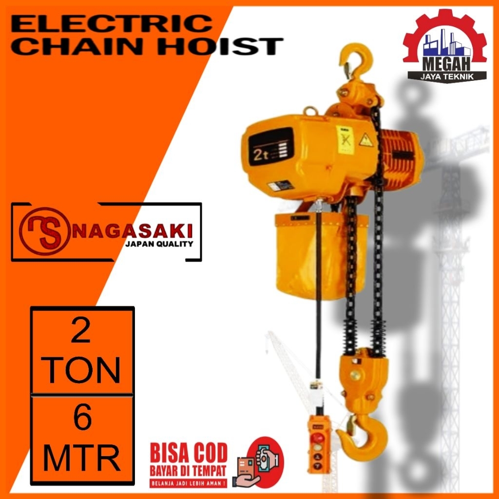 Jual ELECTRIC CHAIN HOIST KAPASITAS 2 TON × 6 MTR, 12 MTR DAN 18 MTR ...