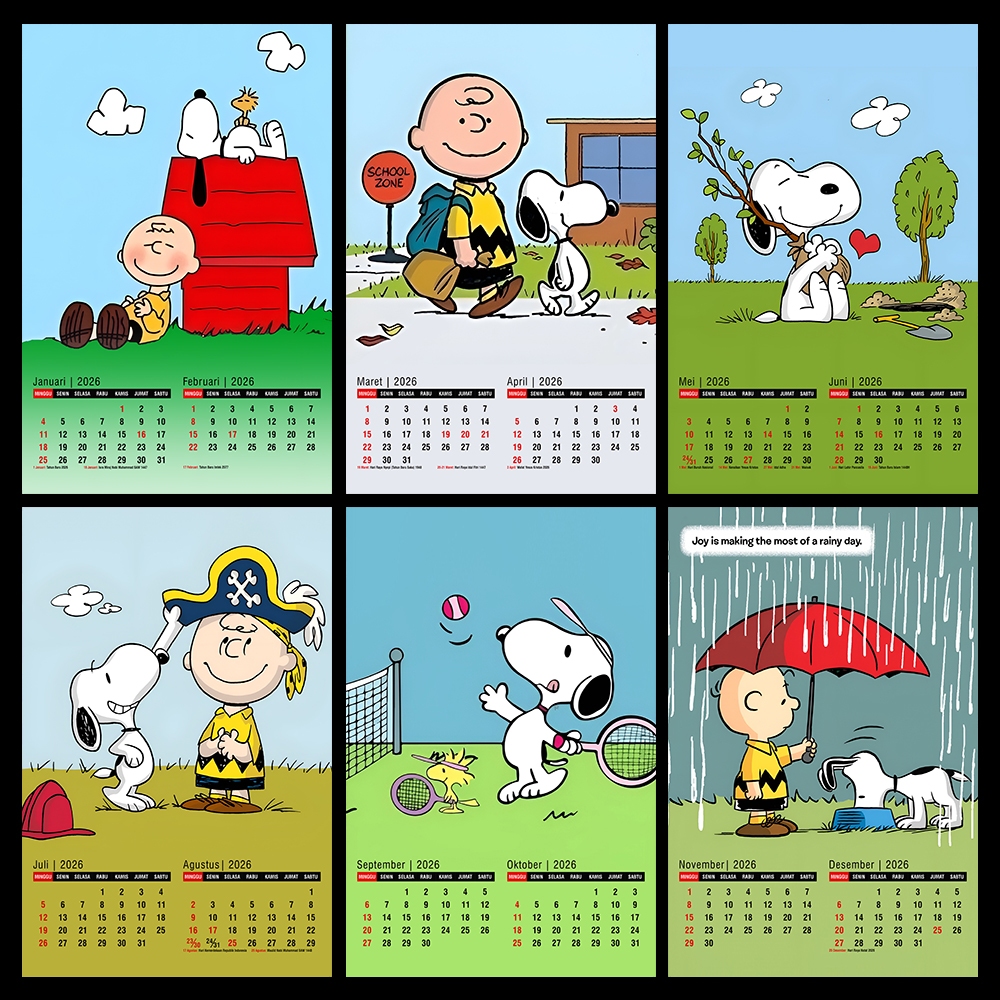 Jual Kalender Dinding Snoopy 2026 (preorder) | Shopee Indonesia