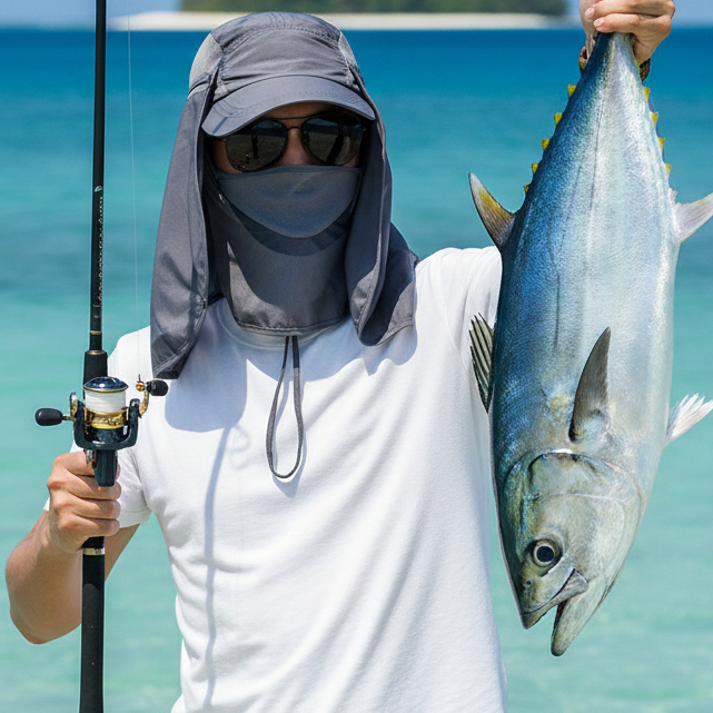 Jual Topi Mancing Topi Rimba Multifungsi Fishing Hat Anti UV Masker ...