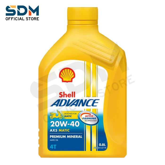 Jual Shell Advance 4T AX5 Matic 20W-40 0,8L 100% Original | Shopee ...